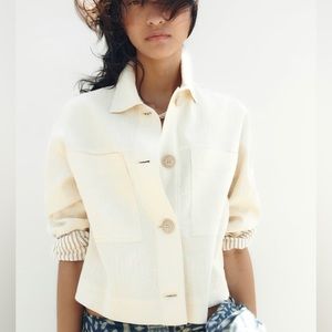 Zara linen cropped jacket (SOLD)